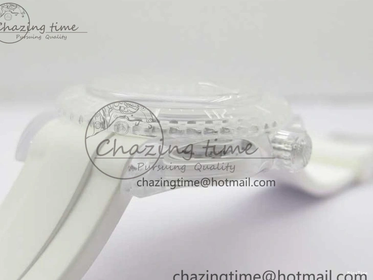 MiroTime 0116 Submariner Phantomlab Transparent KZF Best Edition Black Dial on White Rubber Strap VR StreetReady 2567